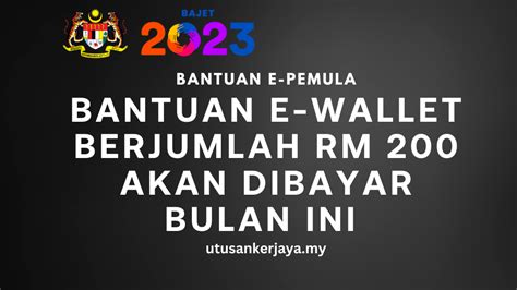 Bantuan E Wallet Berjumlah Rm Akan Dibayar Bulan Ini Semak