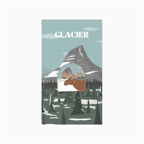 Glacier National Park Enamel Pin Tiny Print Shop