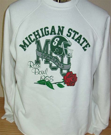 Vintage 1988 Michigan State Spartans Rose Bowl Football Sweatshirt