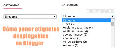 Etiquetas Desplegables Para Blogger Vidabytes Vidabytes