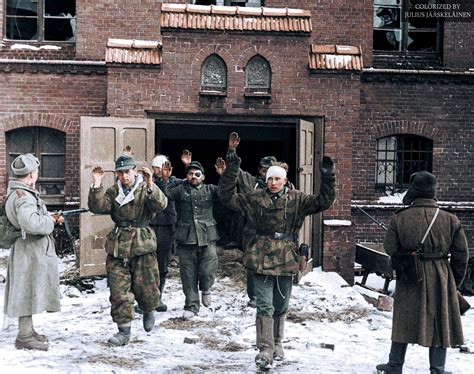 German Soldiers Surrender to the Red Army in East Prussia, 1945. : r
