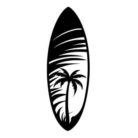 Palm Tree Surfboard Svg File For Cricut Silhouette Laser Machines