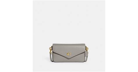 Coach Leather Wyn Crossbody In Gray Lyst