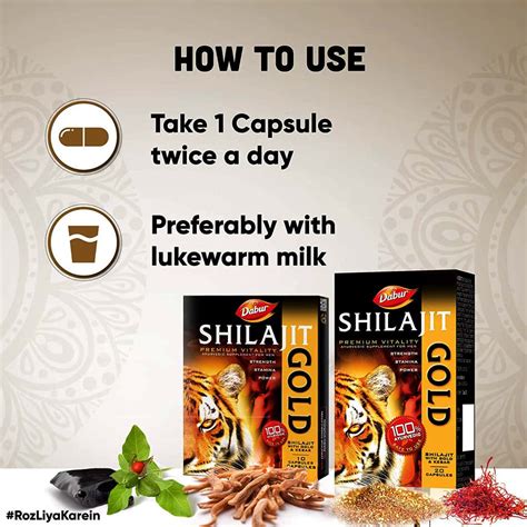 Buy Dabur Shilajit Gold Vitality Capsules Bottle Of 20 Online And Get