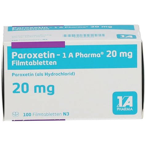 Paroxetin A Pharma Mg St Mit Dem E Rezept Kaufen Shop Apotheke