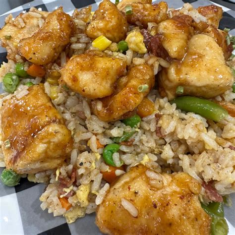 Orange Chicken And Fried Rice Cooking In The Midwest