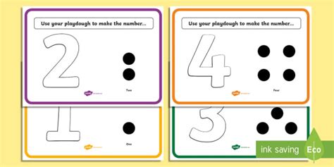 Playdough Number Mats 1 10 Teacher Made