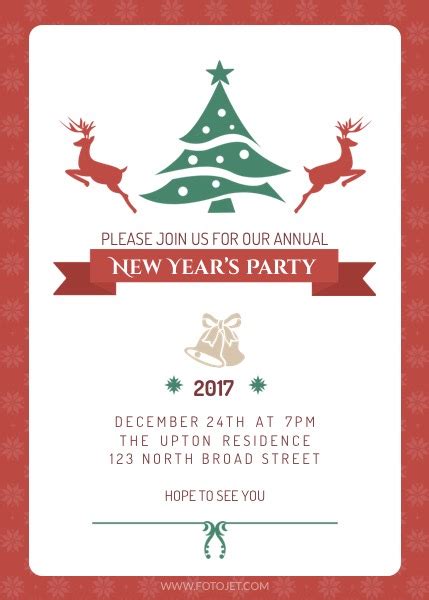 New Year Party Invitation Template Template | FotoJet