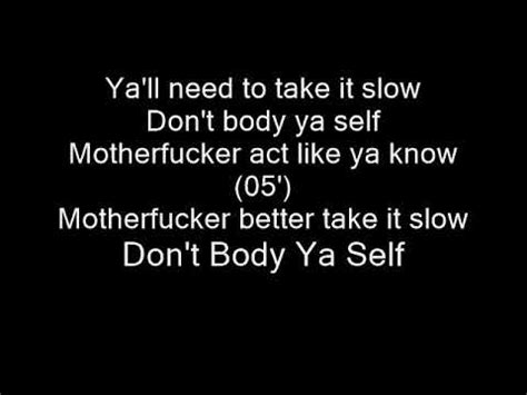 Nas Don T Body Ya Self Lyrics YouTube