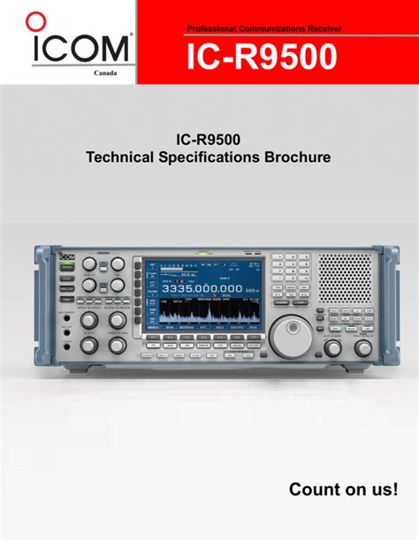 IC R9500 ICOM Canada