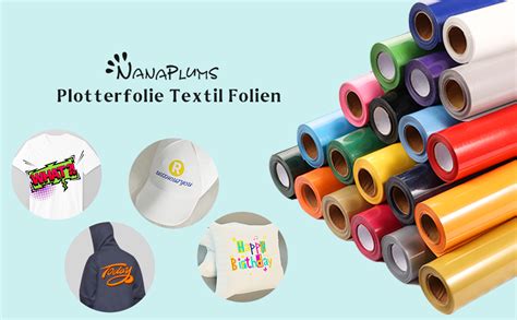 Nanaplums Plotterfolie Textil Cm M Flexfolie Plotter Textil