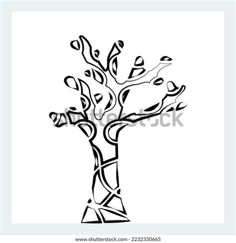 Simple Tree Decor Silhouette Vector Image Stock Vector (Royalty Free ...