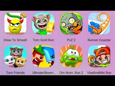 Draw To Smash Plants Vs Zombies Tom Gold Run Talking Tom Friends