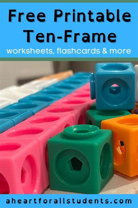 FREE Printable Ten Frame Cards, Templates & Activities - A Heart For ...