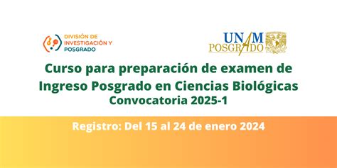 Curso propedéutico para ingreso al Posgrado en Ciencias Biológicas