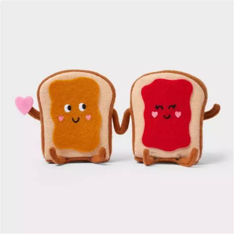 VALENTINES DAY 2024 Felt Duo PB J Peanut Butter Jelly Love Fabric