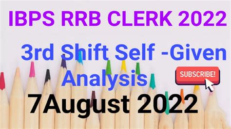 Ibps Rrb Clerk Rd Shift Self Given Analysis August