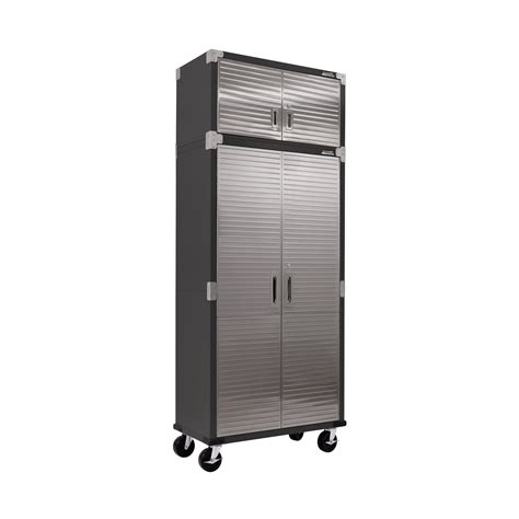 Seville Classics Ultrahd 2 Piece Heavy Duty Mega Solid Steel Metal 2 Door Lockable Stacker Wall