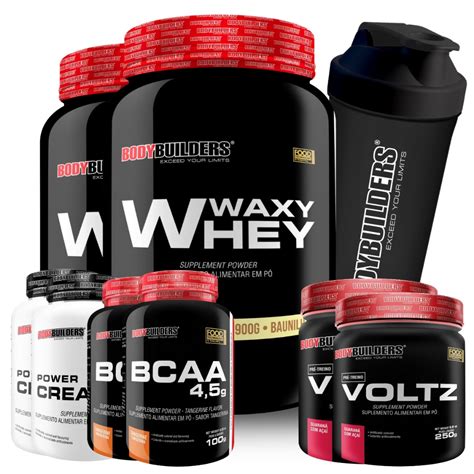 2x Whey Protein 900g 2x Bcaa 4 5 100g 2x Creatina 100g 2x Pré