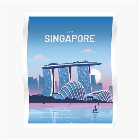 Singapore Marina Bay Sands Travel Art Poster For Sale By Corvintp