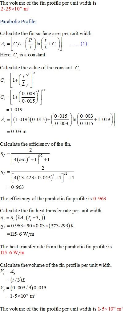 Solved A Straight Fin Of Rectangular Cross Section Fabricated From