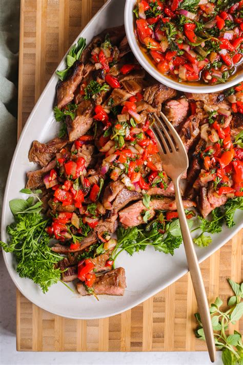 Skirt Steak With Roasted Red Pepper Relish