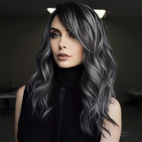 40 Gorgeous Ideas Of Gray Blending For Dark Hair Silver Hair Color