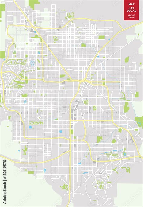 Vector Map Of Las Vegas Usa City Plan Las Vegas Stock Vector Adobe