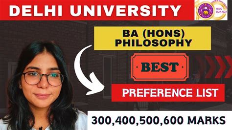 Best Preference List For BA Hons Philosophy Delhi University