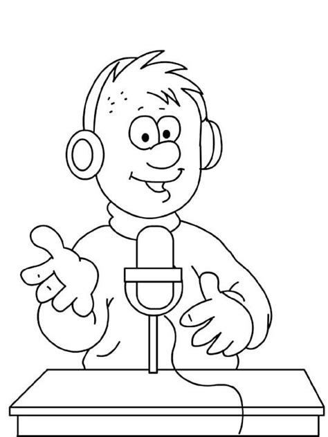 Dibujo De Locutor De Telediario Para Colorear Ultra Coloring Pages