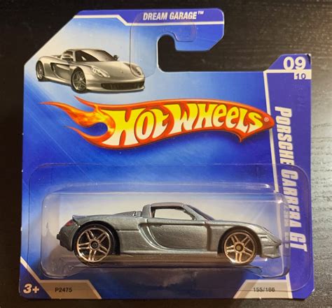 Hot Wheels Porsche Carrera Gt Silver With Red Interior 2009 Short Card Hard To Find Collector