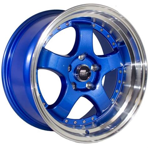 MST Tuner MT07 Blue With Machined Lip Lowest Prices Extreme Wheels