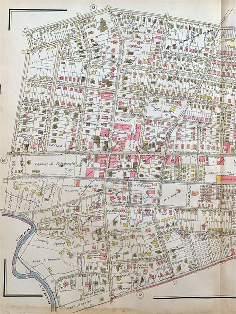 Lansdowne Map Original Delaware County Atlas Upper Darby