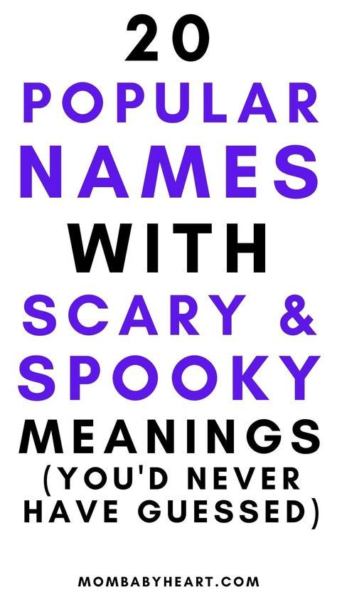 20 Popular Names With Scary And Spooky Meanings Youd Never Guess