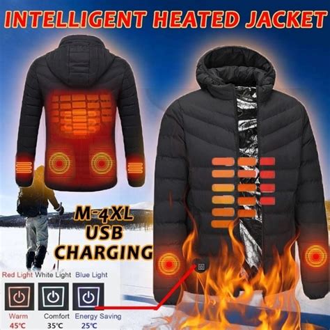 Winter New Heated Hooded Premium Adjustable Temperature Control Work ...