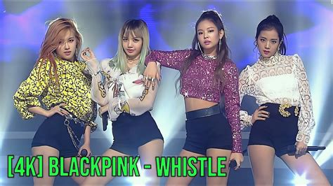 4k Live Blackpink Whistle 160821 Sbs Inkigayo Youtube