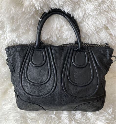 Liebeskind Berlin Black Leather Satchel Bag Handbag Gem