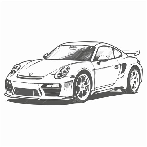 drawing of porsche 4