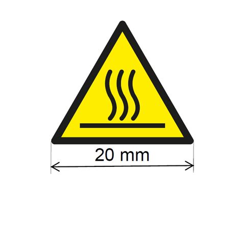 Wedholms Webshop Warning Sticker Hot Surface Mm