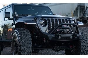 Quake Led Slim Smoked Drl Fender Chop Kit Jeep Unlimited Sahara