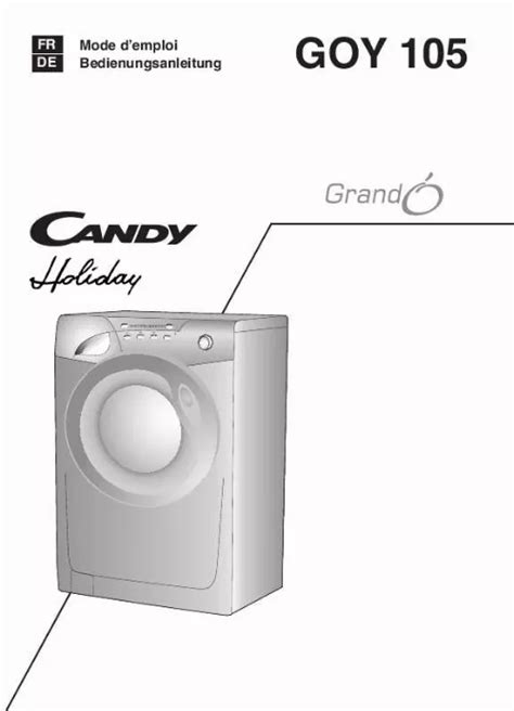 Pièces détachées lave-linge CANDY GOY 105 Trouver une solution à un ...