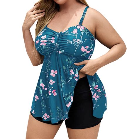 Qiyuancai Womens Swimsuits Tummy Control Bikini Tankini Piece Normal