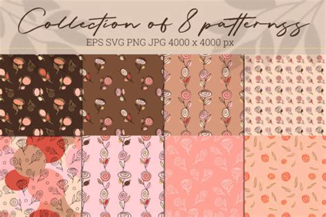 Nude Roses Seamless Patterns Graphic By Art S And Patterns Creative Fabrica