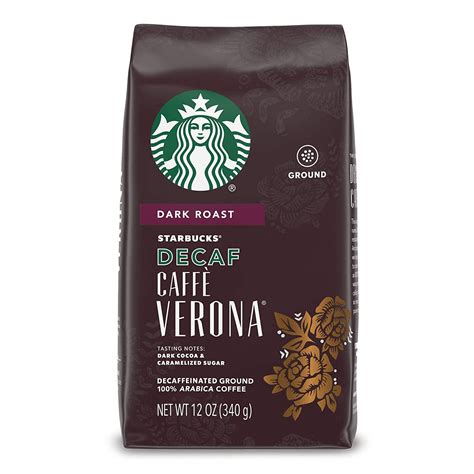 Starbucks Decaf Caffè Verona Ground Coffee Dark Roast 12 oz