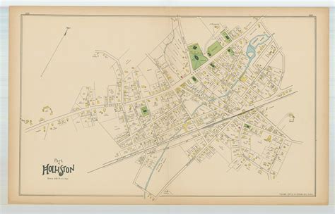 Holliston Massachusetts 1889 Map Replica Or Genuine Original