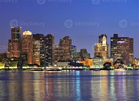 Boston downtown at dusk 8335560 Stock Photo at Vecteezy