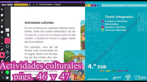 Actividades Culturales P Gs Y Texto De Estudios Sociales