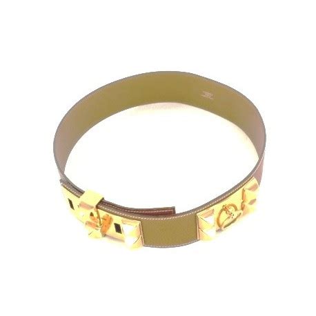 Ceinture HERMES t70 collier de chien gold H et métal doré VALOIS