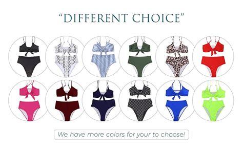 Amazon Blooming Jelly Womens High Waisted Bikini Set Tie Knot High