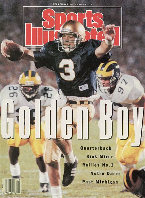 University Of Notre Dame Qb Rick Mirer Sports Illustrated Cover Photograph By Sports Illustrated